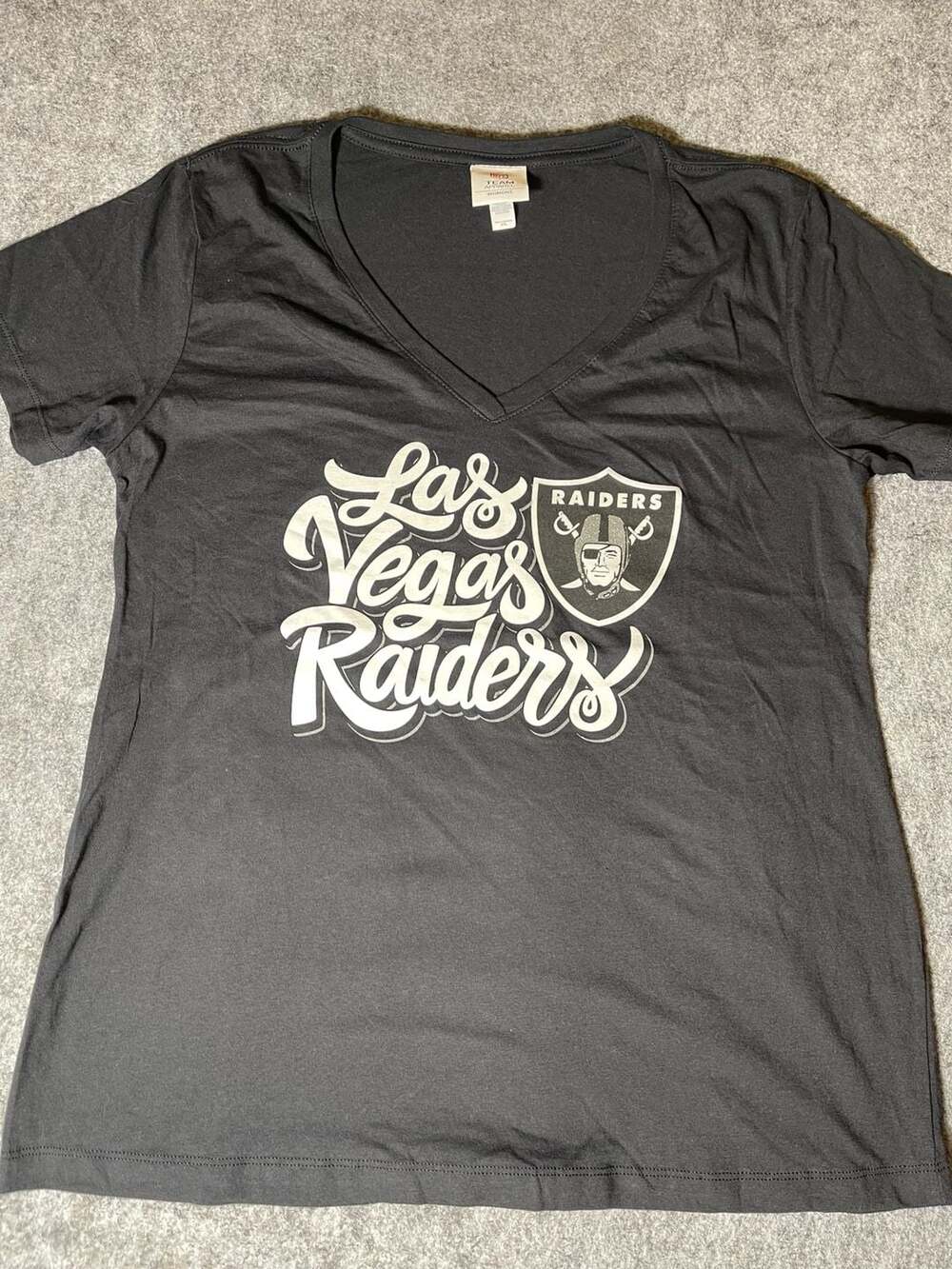 Women's Las Vegas Raiders Black V-Neck T-Shirt